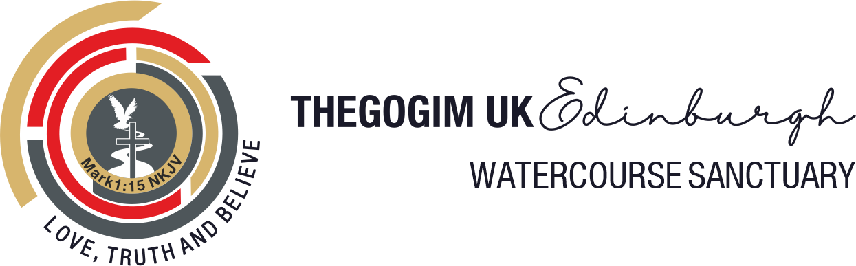 TheGOGIM Edinburgh — Watercourse Sanctuary crest, Love Truth and Believe, Mark 1:15